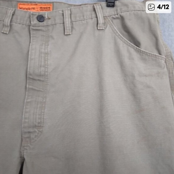 Wrangler | 48X30 Riggs Workwear FR Utility Carpenter Pants KhakiI - Picture 9 of 12